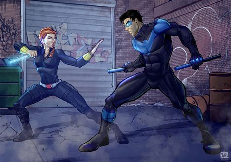 Artstation Black Widow Vs Nightwing