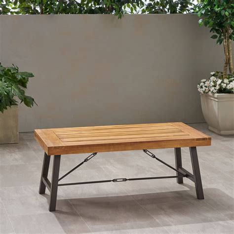 Outdoor Acacia Wood Coffee Table Teak Nh793403 Noble House Furniture