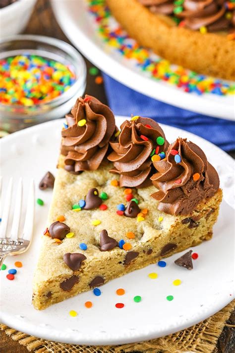 Chocolate Chip Cookie Cake With Chocolate Frosting And Sprinkles