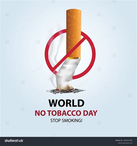 world no tobacco day poster consumed cigarettes royalty free stock vector 2300675993