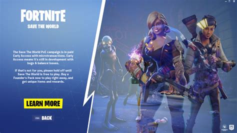 Save The World Fortnite Interface In Game