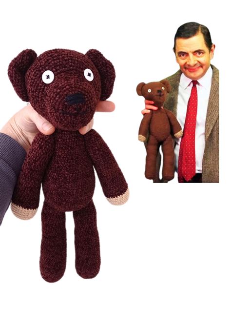 Crochet Mr Bean Bear Mr Bean Soft Toy Mr Bean Teddy Bear Etsy Schweiz