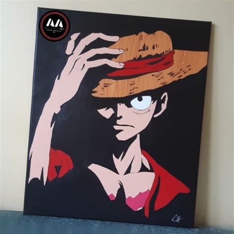 Luffy Acrylic Painting On A 2024 Canvas Anime Canvas Painting Anime