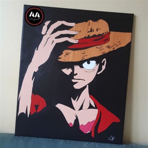 Luffy Acrylic Painting On A 2024 Canvas Mini Canvas Art Disney