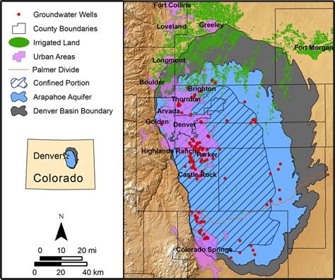 Location Of The Arapahoe Aquifer In Northern Colorado Usa The