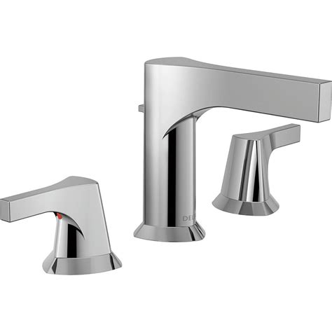 Ada compliant metal lever handle. Delta Zura 8-inch Widespread 2-Handle Bathroom Faucet with ...