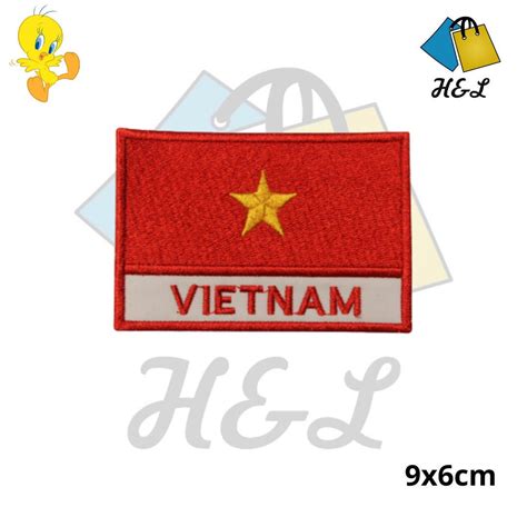 Vietnam National Flag Embroidered Patch Iron On Sew On Badge Etsy