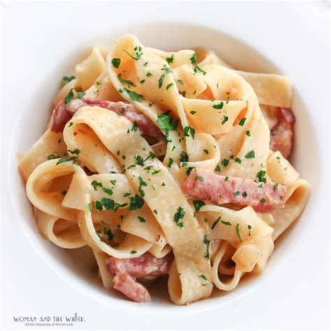 Woman And The Whisk Pappardelle With A Tasso Ham Cream Sauce