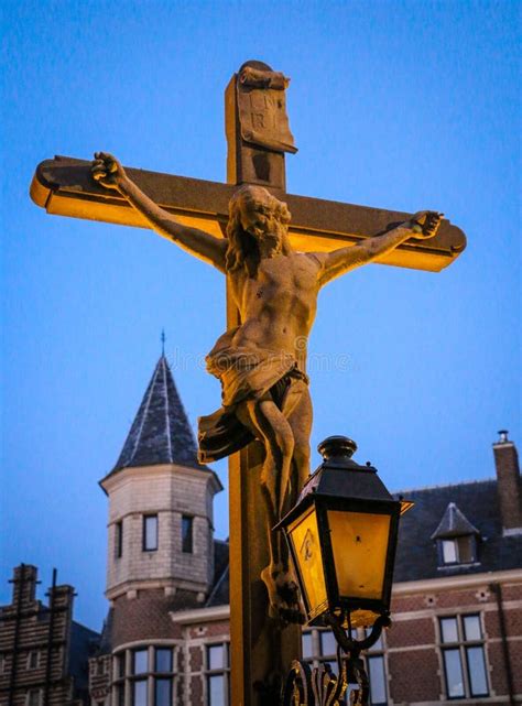 Jesus Christ On The Cross Statue Stock Image Image Of History Symbol