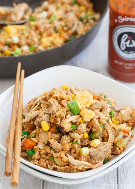 Sriracha Chicken Fried Rice Better Than Takeout And Ready In Minutes
