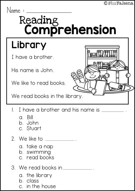 4th Grade Reading Comprehension Worksheets Multiple Choice Free Printable