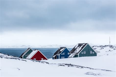 グリーンランドの首都ヌークの冬の風景 グリーンランドの風景 北欧の美しい風景 Hokuo S ~北欧の風景~