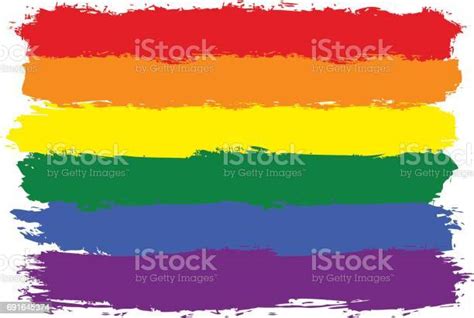 brush stroke rainbow flag lgbt movement stock illustration download image now pride rainbow