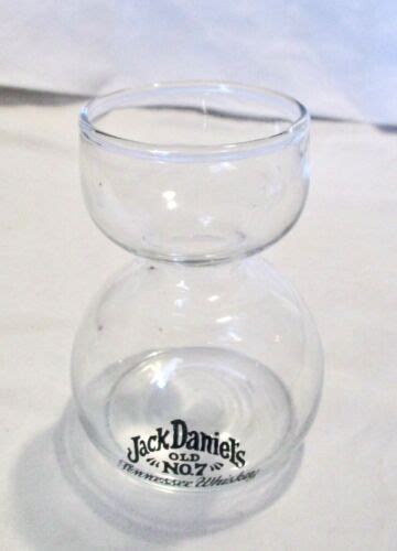 Jack Daniels Double Bubble Shot Glass Collectible Jigger Chaser Old No