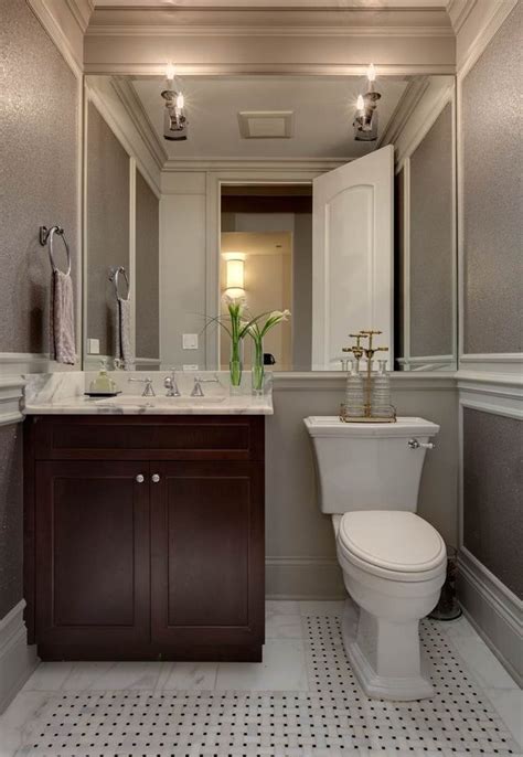 Treat your powder room mirror like a piece of framed art and add a little extra glitz to gaze into. Sparkling Bathroom Vanity Room Traditional Powder Room ...
