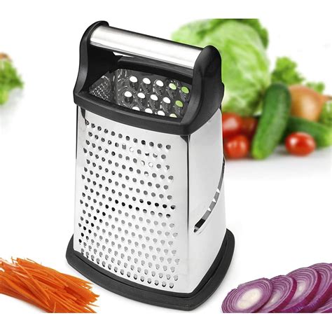 Professional Box Grater Stainless Steel With 4 Sides Best For