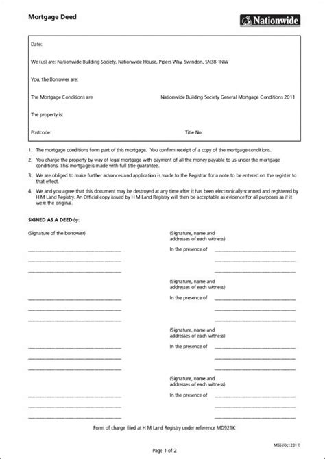Free 5 Mortgage Deed Samples And Templates In Pdf
