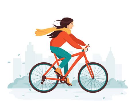 Girl Riding Bike Illustrations Royalty Free Vector Graphics And Clip Art