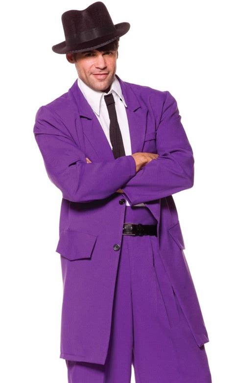 Long Purple Zoot Suit Plus Size Costume 1940s Gangster Outfit For Men
