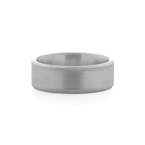 Traditional Engraved Mens Band In Platinum Mm Shane Co