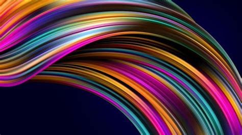 Colorful Waves Wallpaper For ASUS ZenBook Pro Duo