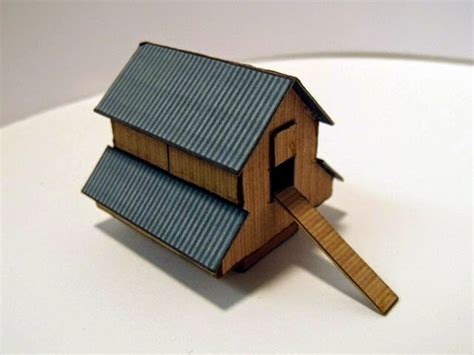 Underneath each building is a ruined building. N Gauge Model Making: 4 N Gauge Model Card Farm Building Plans