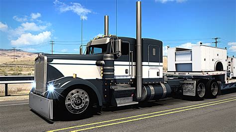 Kenworth W900L Custom Flat Glass American Truck Simulator ATS