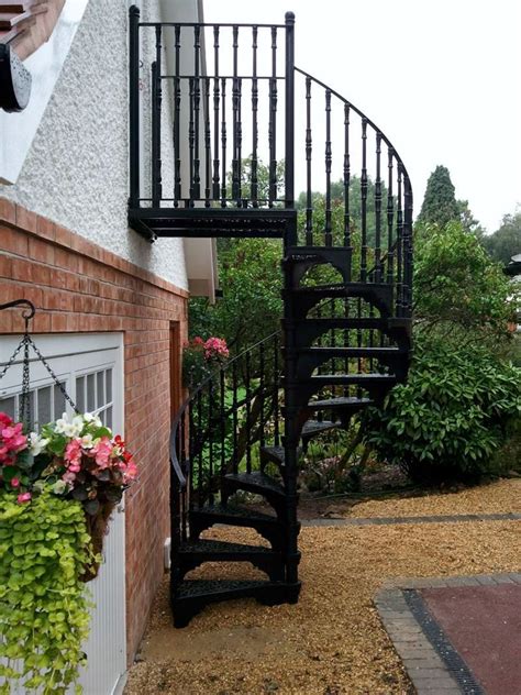 Victorian Cast Iron Large External Spiral Spiral Staircase Outdoor