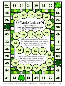Not sure where to start? St. Patrick's Day Math Games Third Grade with Shamrocks ...