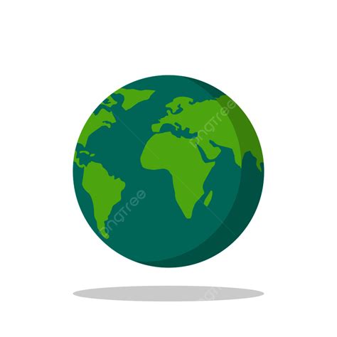 Gambar Ikon Vektor Bumi Globe Bumi Dengan Bayangan Web Kartun Vektor