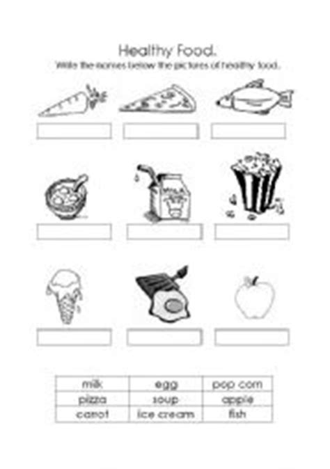 images  healthy  junk food worksheets healthy food