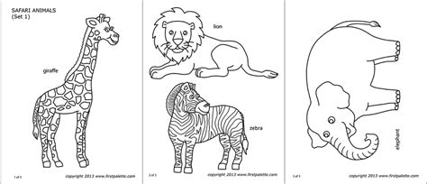 Free Printable Safari Animal Cutouts Printable Form T