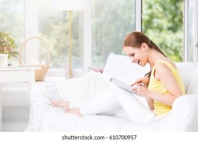 Asian Woman Wakes Bedroom Stock Photo Edit Now