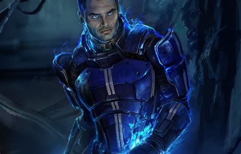 Обои обломки арт мужчина Mass Effect Dunechampion Kaidan Alenko