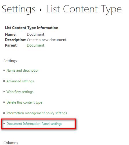 Document Information Panels In Office 365 Cprime