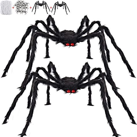 comprar sugaroom halloween spiders decorations set 2pcs 79 giant spiders 400sqft stretch