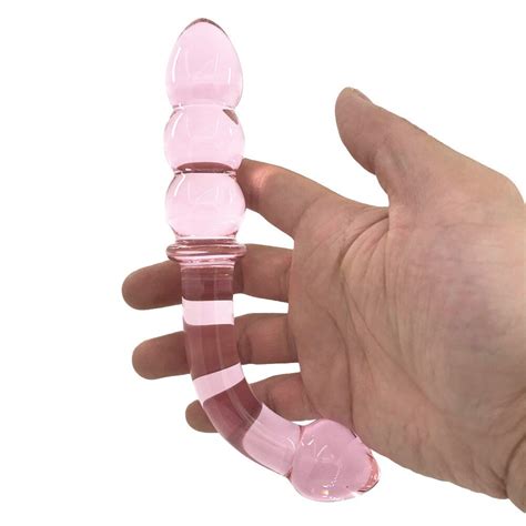 Crystal Glass Dildo Anal Beads Butt Plug Masturbation Massager G Spot