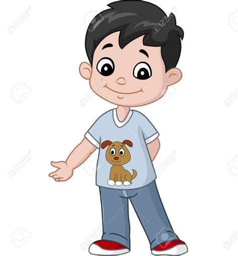 Happy Little Boy Cartoon Royalty Free Cliparts Vectors And Kids