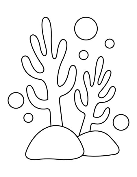 Printable Coral Coloring Page