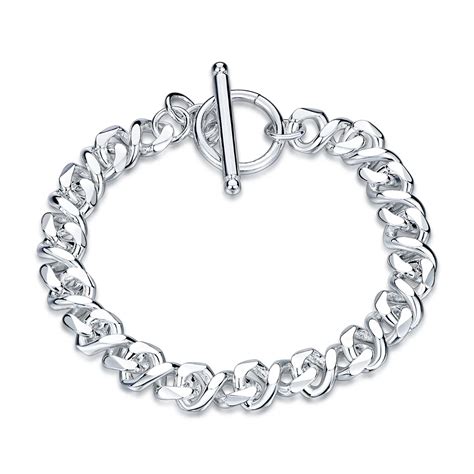 Lsh New Fashion Women Silver Plated Chunky Figaro Chain Bracelets Bangles Hot Female Jewelry