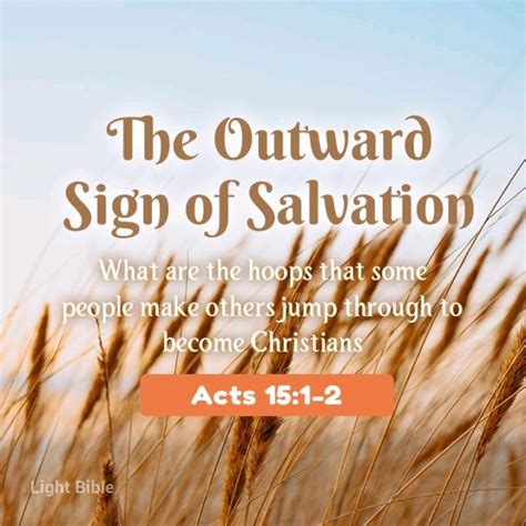 The Outward Sign Of Salvation Daily Devotional Christians 911