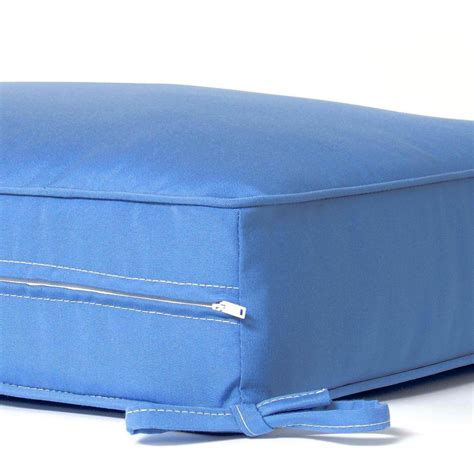 Spring haven 23.25 x 19.2 outdoor ottoman cushion in standard blue. UltimatePatio.com Small Replacement Outdoor Ottoman ...