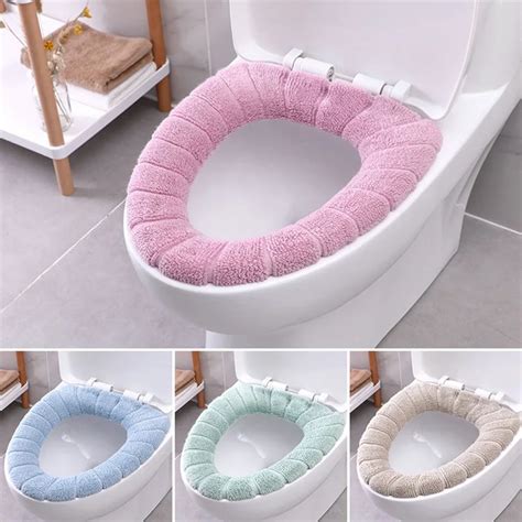 Winter Comfortable Soft Heated Washable Toilet Seat Cover Set Kids