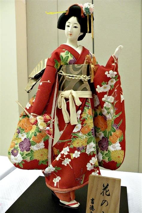 local style beautiful japanese dolls in traditional dresses