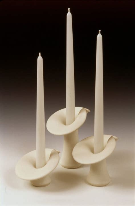 Items Similar To Ceramic Candle Holder Set In White Porcelain