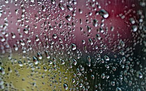 Hd Wallpaper Raindrop Hd Water Dew On Clear Glass Window Photography