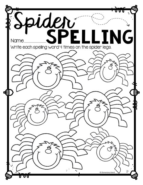 Halloween Activities And Fall Activities For Spelling With Any List