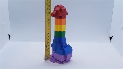 Lego 7 Inch Rainbow Lgbtq Dildo Etsy