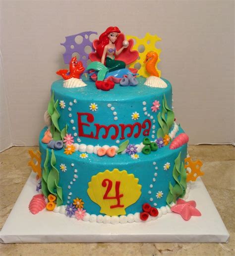 Little Mermaid 4th Birthday Cake