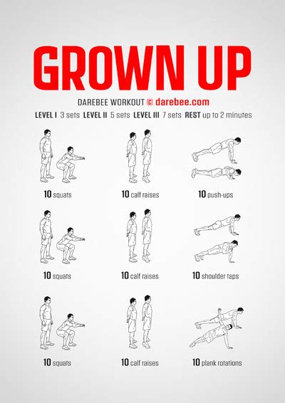 Full Body Workout Chart At Home